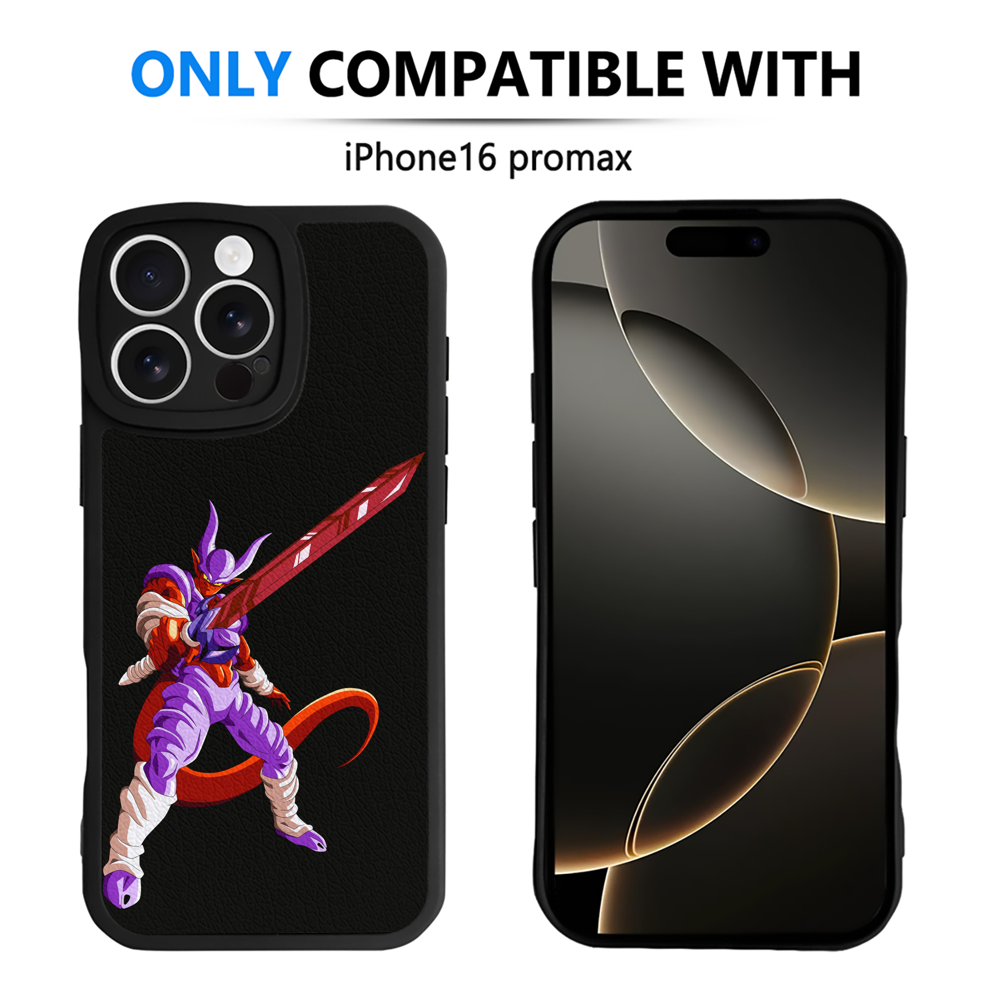 （画像用） ドラゴンボール ジャネンバ DRAGON BALL Janemba 【iPhone 16シリーズ対応】シリコンスマホケース（レザー調） 材質：シリコン